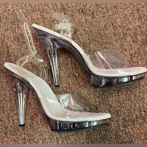 Beautiful, comfortable clear, sexy shoes. For night out or Competition.